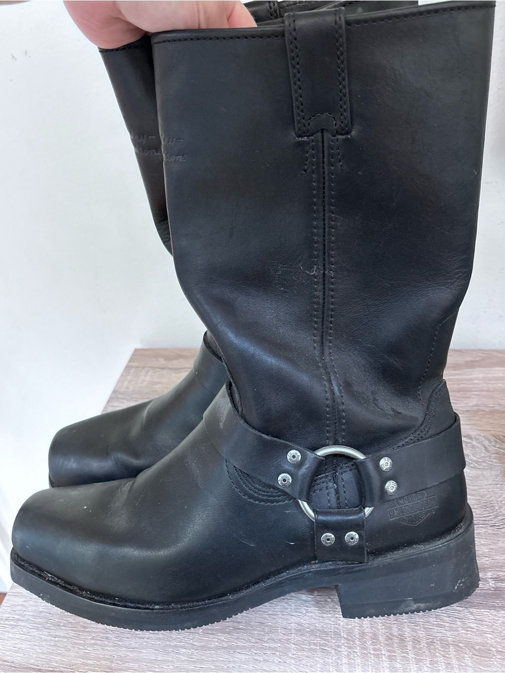 Harley-Davidson Black Leather Engineer Boots